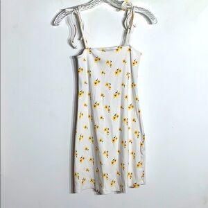 Forever 21 mini Dress yellow wildflower Print women Small sundress